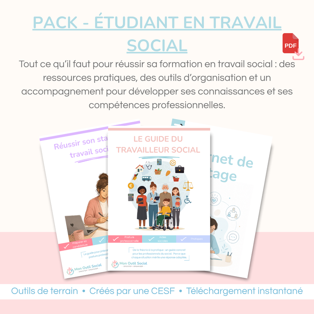 Pack - ÉTUDIANT en Travail Social MON OUTIL SOCIAL