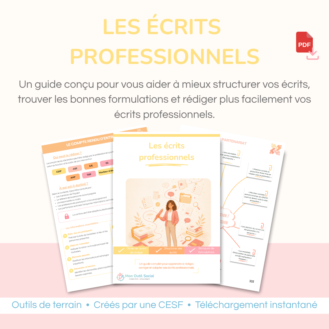 Les écrits professionnels MON OUTIL SOCIAL
