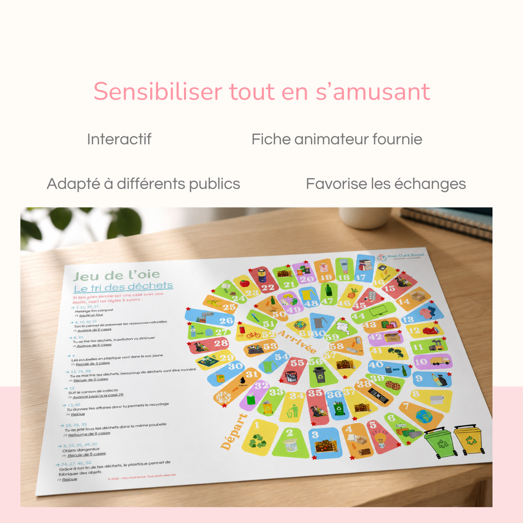 Jeu de l'oie - tri des déchets MON OUTIL SOCIAL