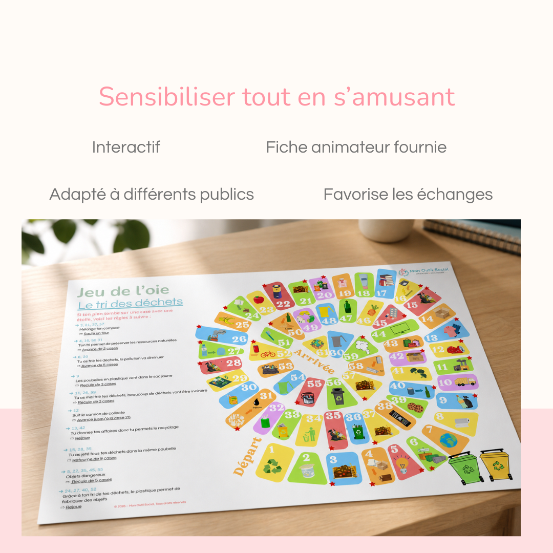 Jeu de l'oie - tri des déchets MON OUTIL SOCIAL